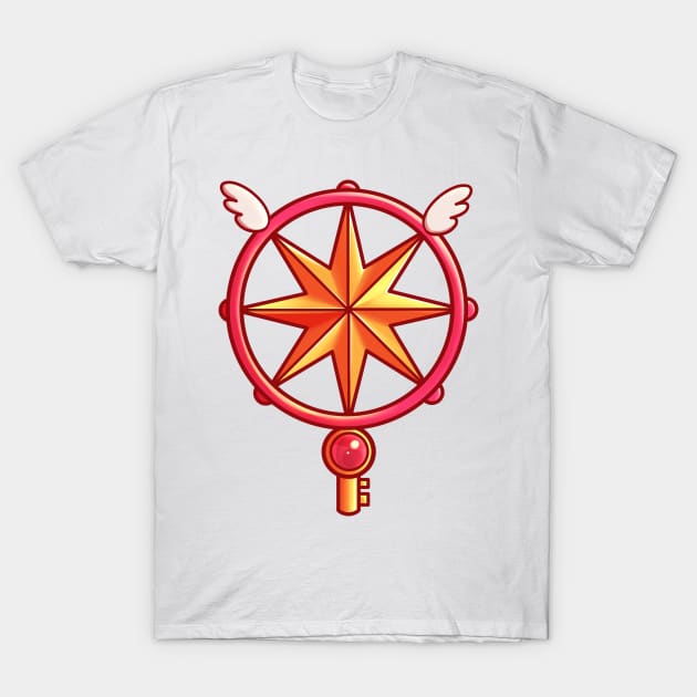 Cardcaptor Sakura Dream Clear Card Key Wand Star T-Shirt by hitoridraws